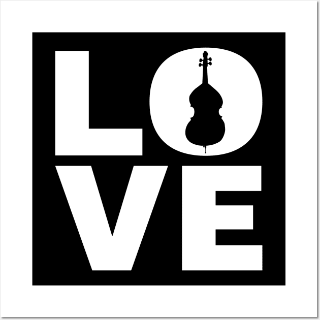 Love Cello Gift For Cellists Wall Art by OceanRadar